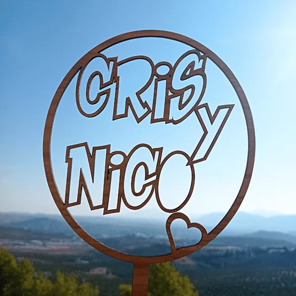 Topper circular para tarta