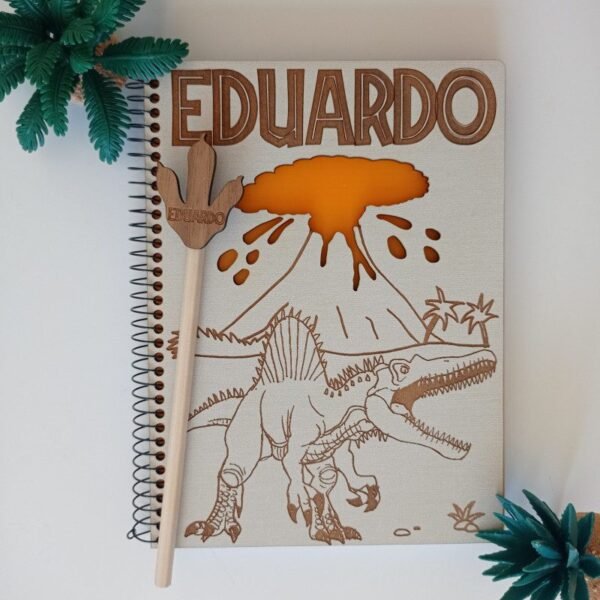 Libreta infantil personalizada Dinosaurio
