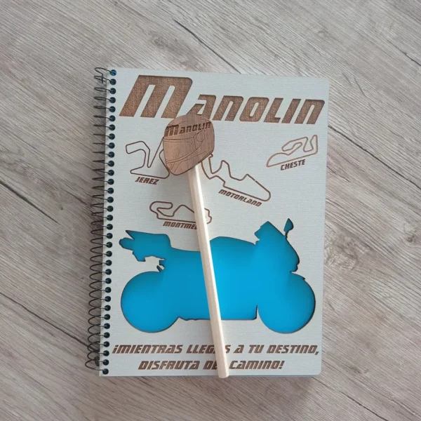 Libreta infantil personalizada Moto