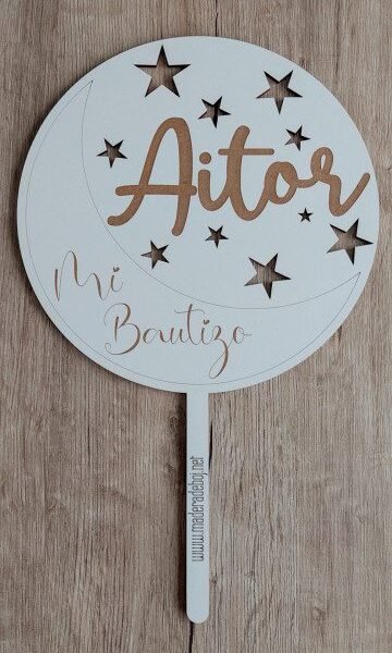 Topper para tarta estrellas