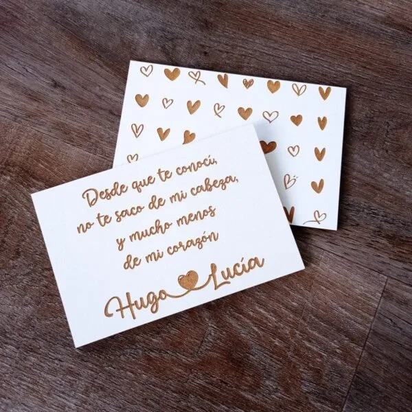 Tarjeta San Valentín (corazones)
