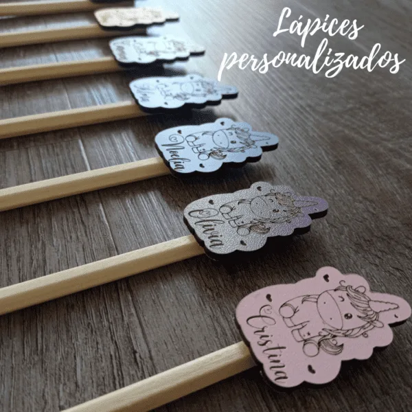 Lápiz personalizado unicornio