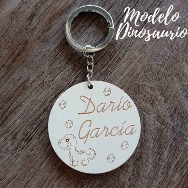 llavero personalizado mochila Dinosaurio