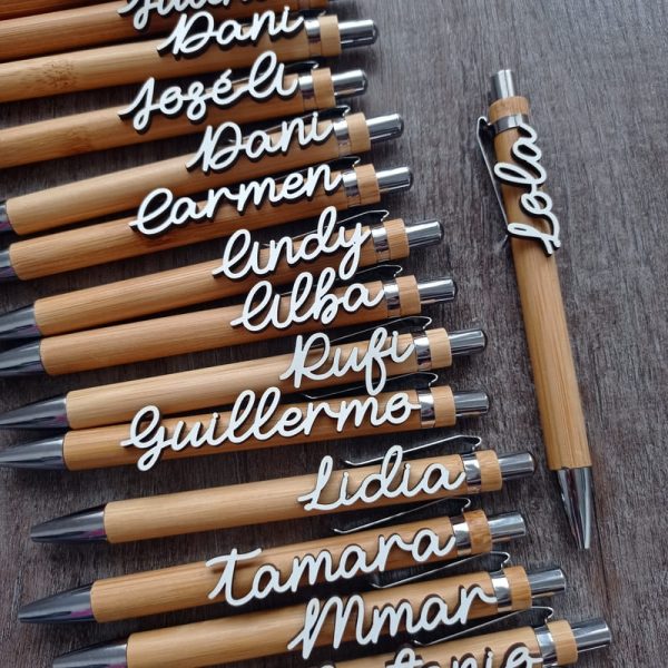 Bolígrafo marcasitios de madera personalizado