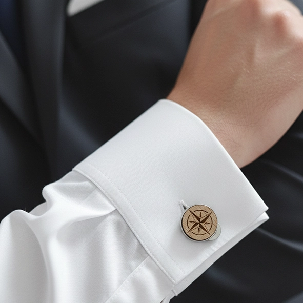 Gemelos personalizados de madera Gemelos personalizados de madera