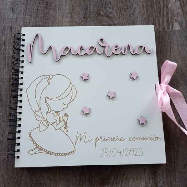 Libro de firmas Comunión personalizado niña