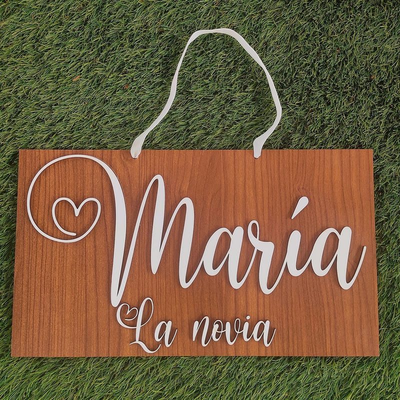 Carteles para silla de novios (Pack de 2)