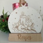 Bola de Navidad de madera personalizada (nieve 13)