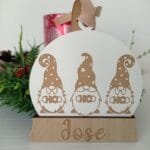 Bola de Navidad de madera personalizada (nieve 18)