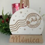Bola de Navidad de madera personalizada (nieve 3)