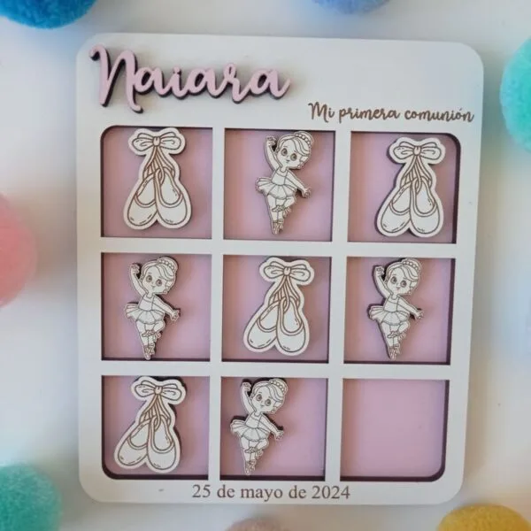 Juego tres en raya personalizado (Bailarina)