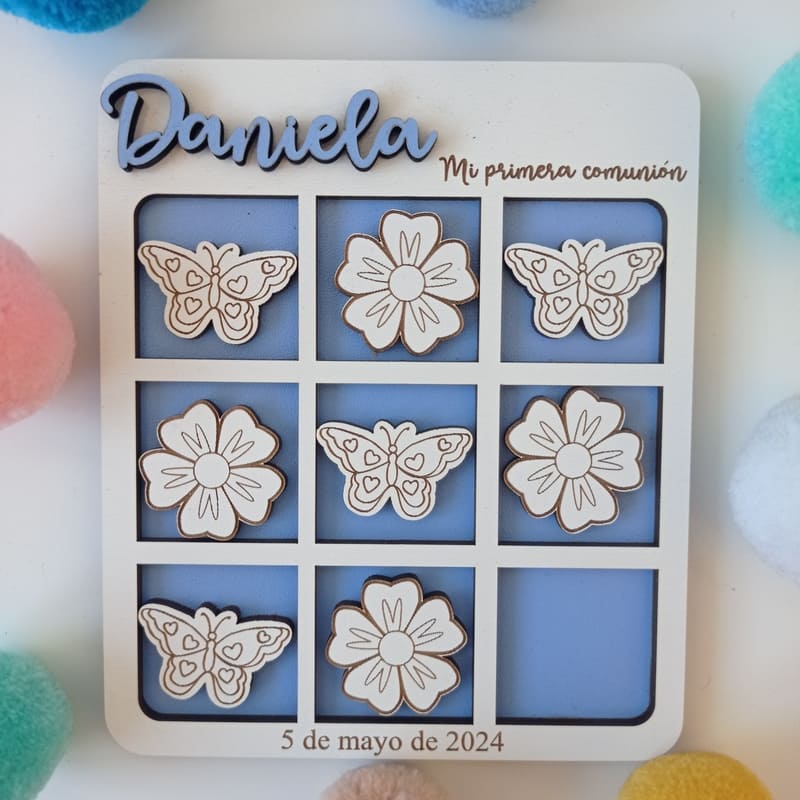 Juego tres en raya personalizado (Mariposa)