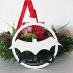 Bola de Navidad de madera personalizada (murcielago)