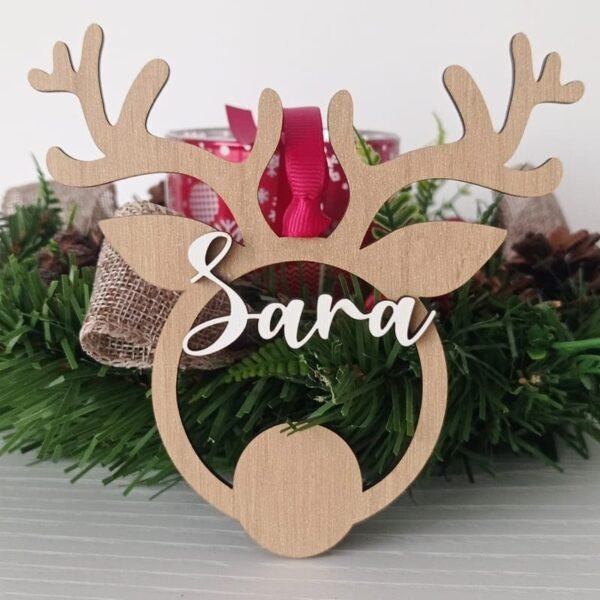 Bola de Navidad de madera personalizada (navidad 8)