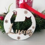 Bola de Navidad de madera personalizada (persa)