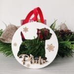 Bola de Navidad de madera personalizada (schnauzer)