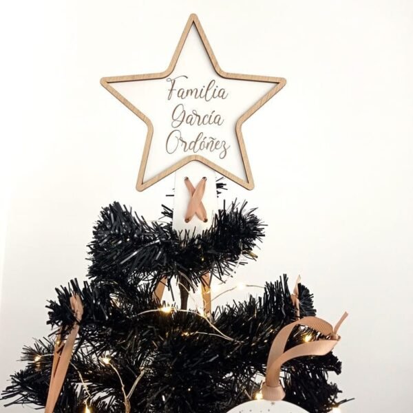 Estrella para árbol de navidad personalizada