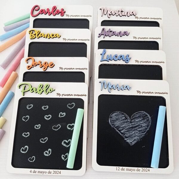 Pizarra de madera personalizada portátil