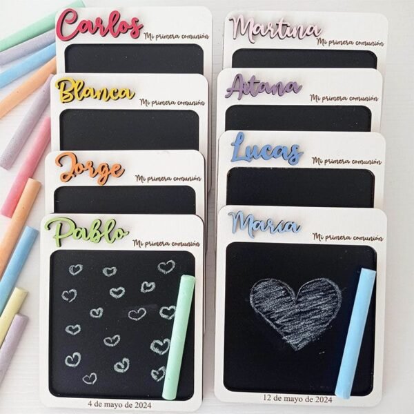 Pizarra de madera personalizada portátil