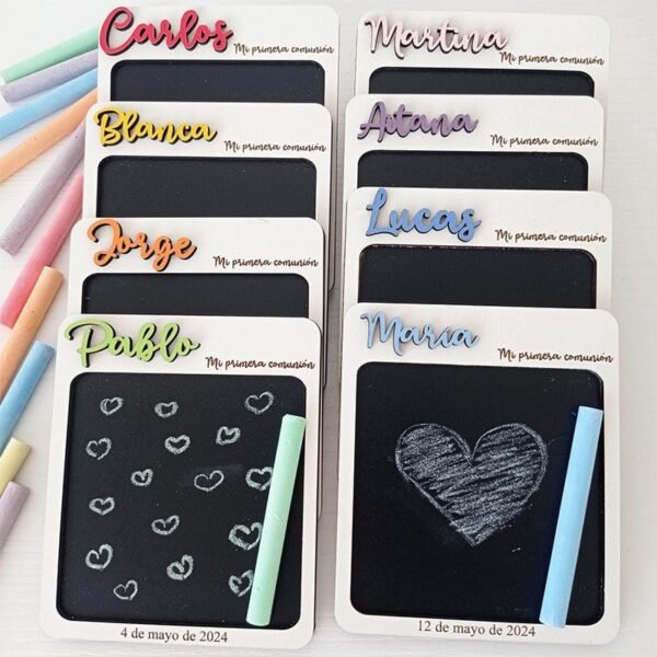 Pizarra de madera personalizada portátil