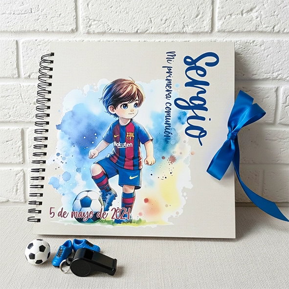 Libro de firmas Comunión fútbol Barcelona