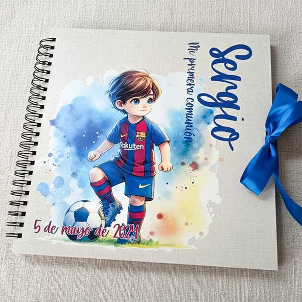 Libro de firmas Comunión fútbol Barcelona Libro de firmas Comunión fútbol Barcelona