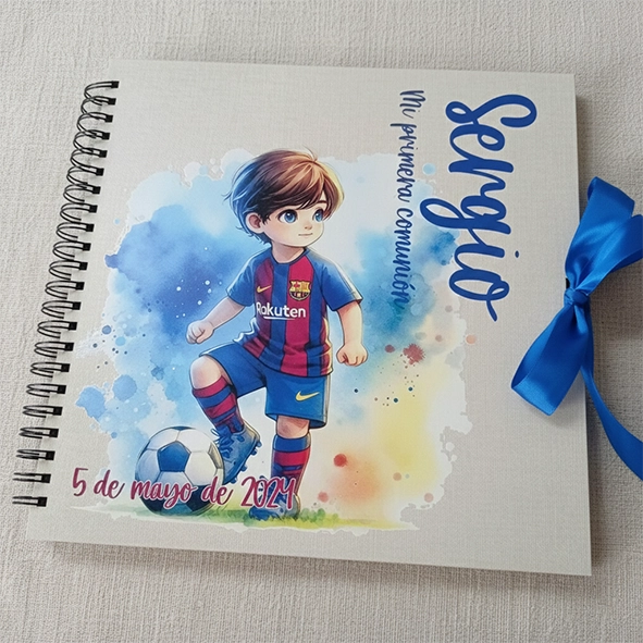 Libro de firmas Comunión fútbol Barcelona Libro de firmas Comunión fútbol Barcelona