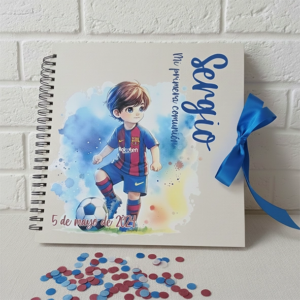 Libro de firmas Comunión fútbol Barcelona Libro de firmas Comunión fútbol Barcelona