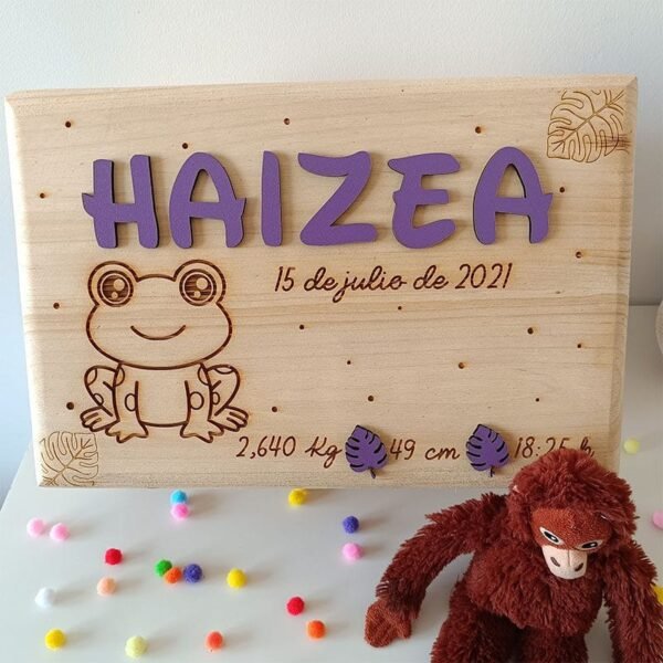 Caja NACIMIENTO personalizada (rana)