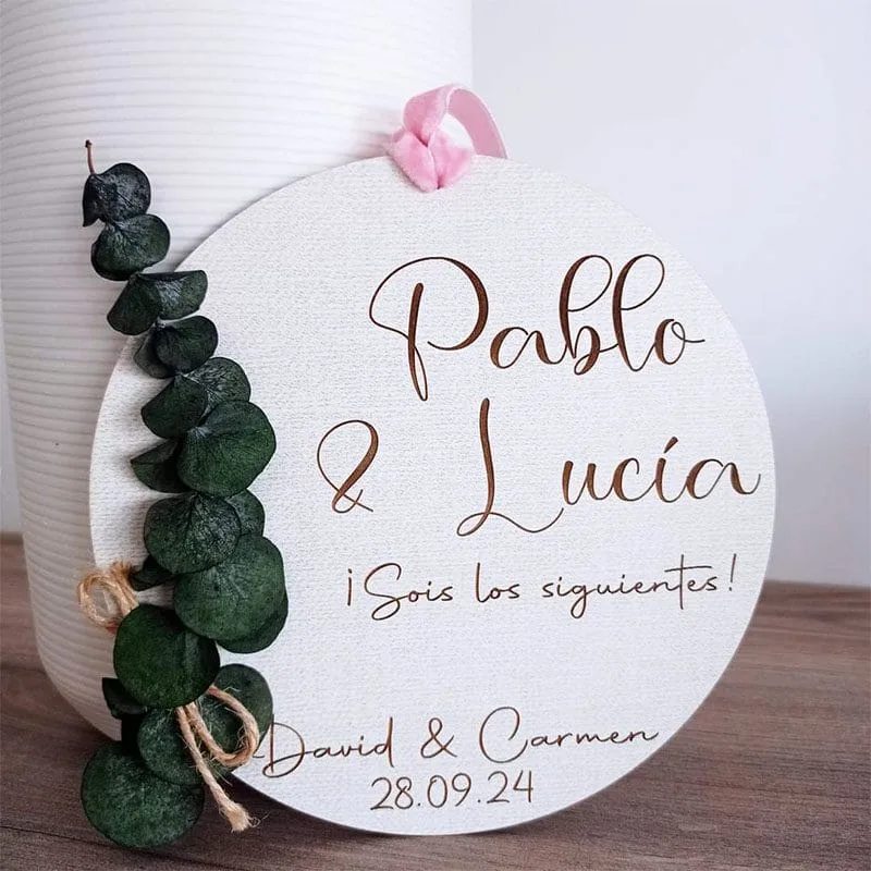 Placa regalo "Sois los siguientes" Eucalipto Placa regalo "Sois los siguientes" Eucalipto