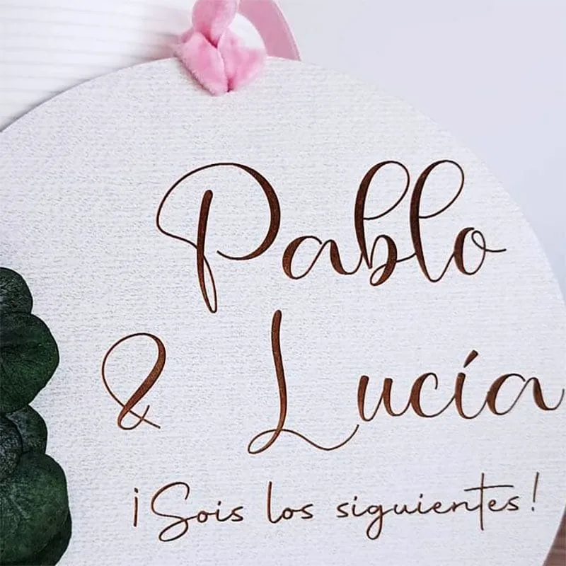 Placa regalo "Sois los siguientes" Eucalipto Placa regalo "Sois los siguientes" Eucalipto