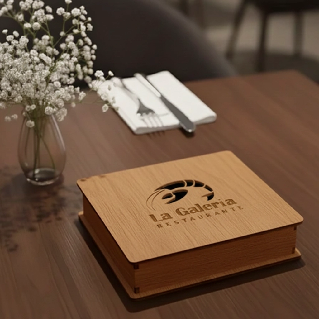 Caja portacuentas restaurante personalizada