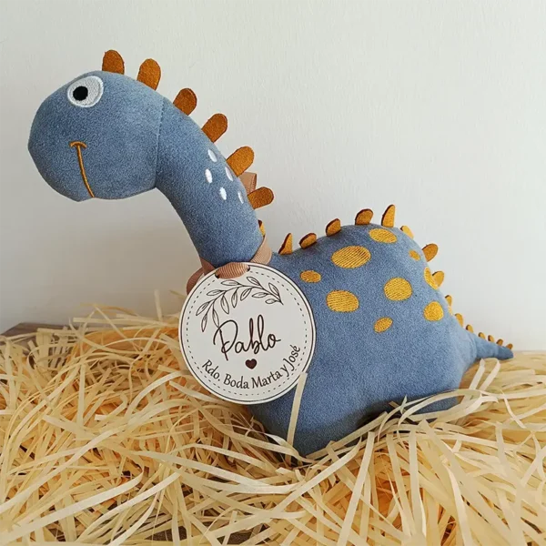 Peluche personalizado dinosaurio gris