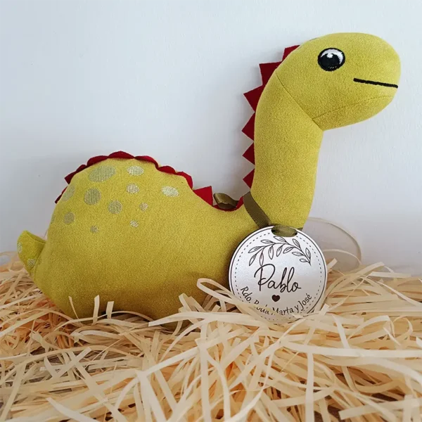 Peluche personalizado dinosaurio verde