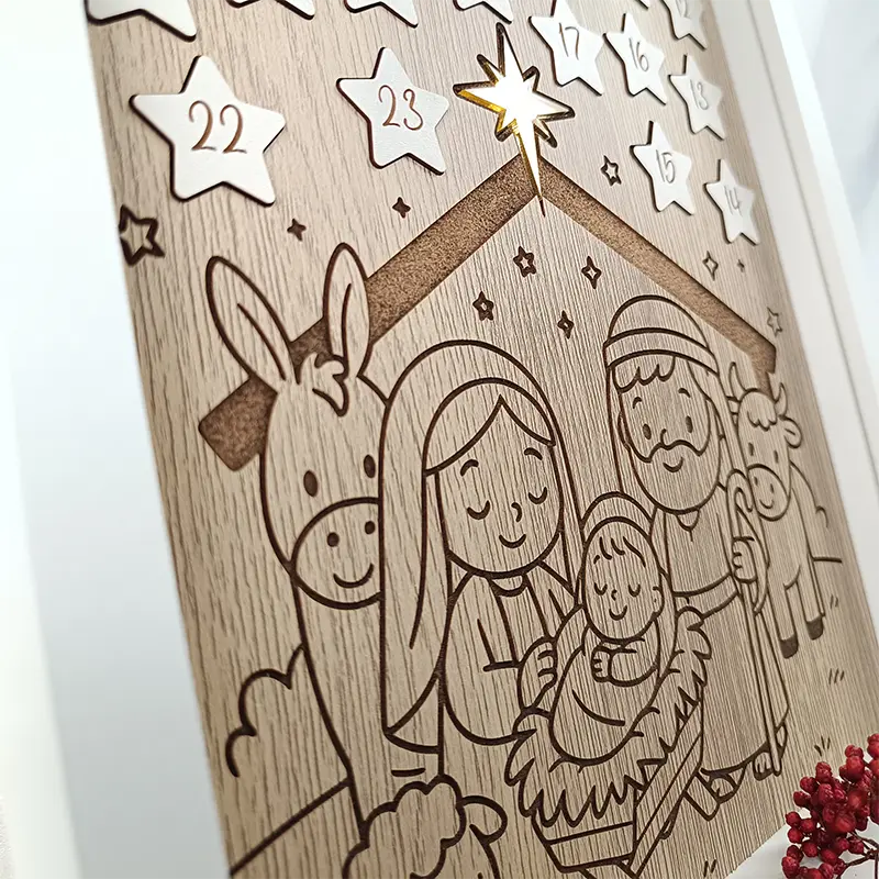 Calendario de Adviento Personalizado Estrellas detalle Calendario de Adviento Personalizado Estrellas detalle