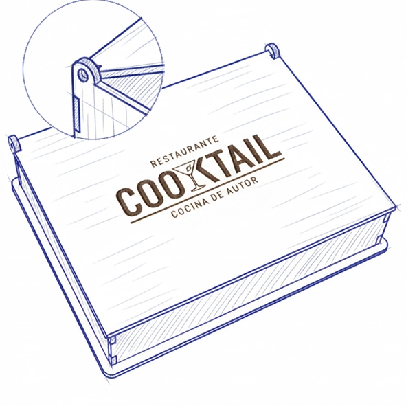 Caja portacuentas restaurante personalizada