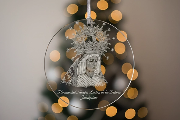 Bola de Navidad transparente Cofradía