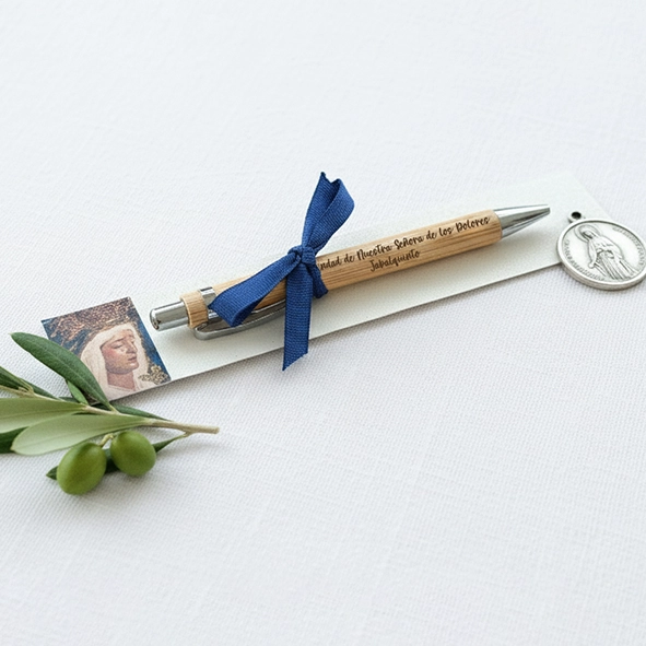 Bolígrafo personalizado de madera Cofradía Bolígrafo personalizado de madera Cofradía