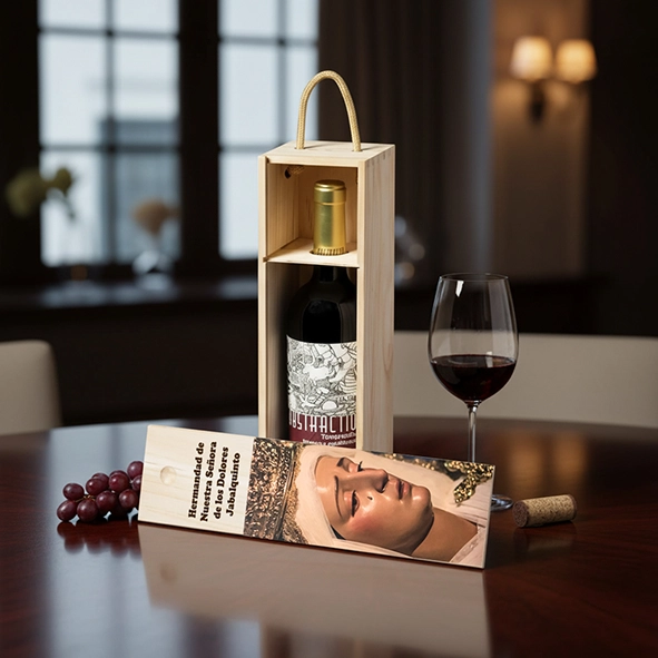 Caja personalizada para botella Cofradía