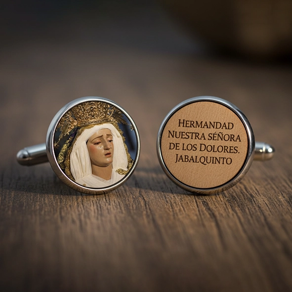 Gemelos personalizados de madera Cofradía Gemelos personalizados de madera Cofradía