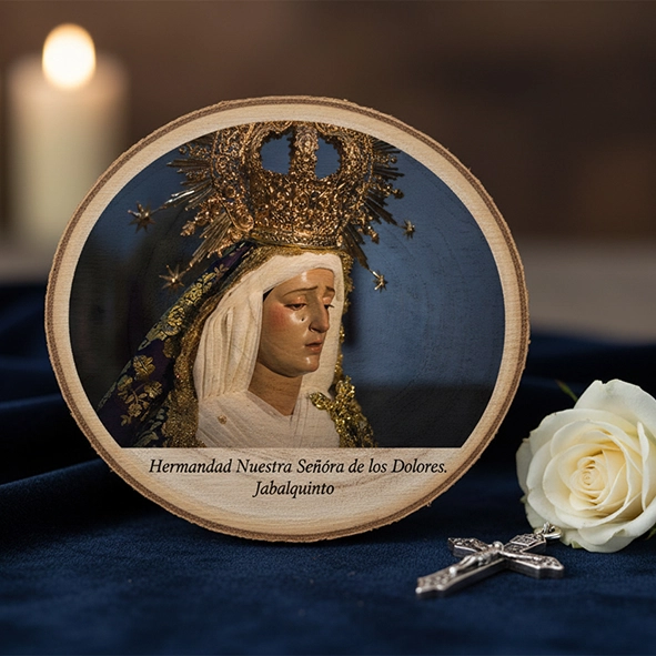 Rodaja de madera personalizada Cofradía Rodaja de madera personalizada Cofradía