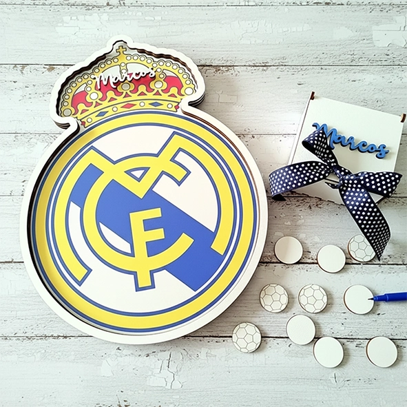 Cuadro de firmas escudo fútbol