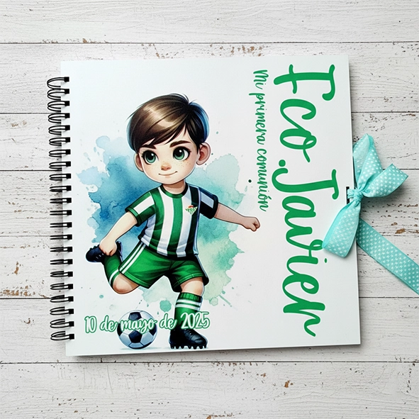 Libro de firmas Comunión fútbol Betis