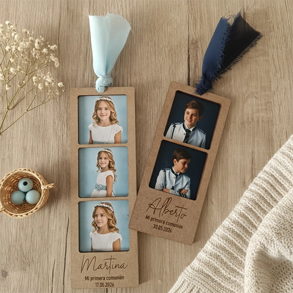 Recordatorio primera comunión portafotos madera